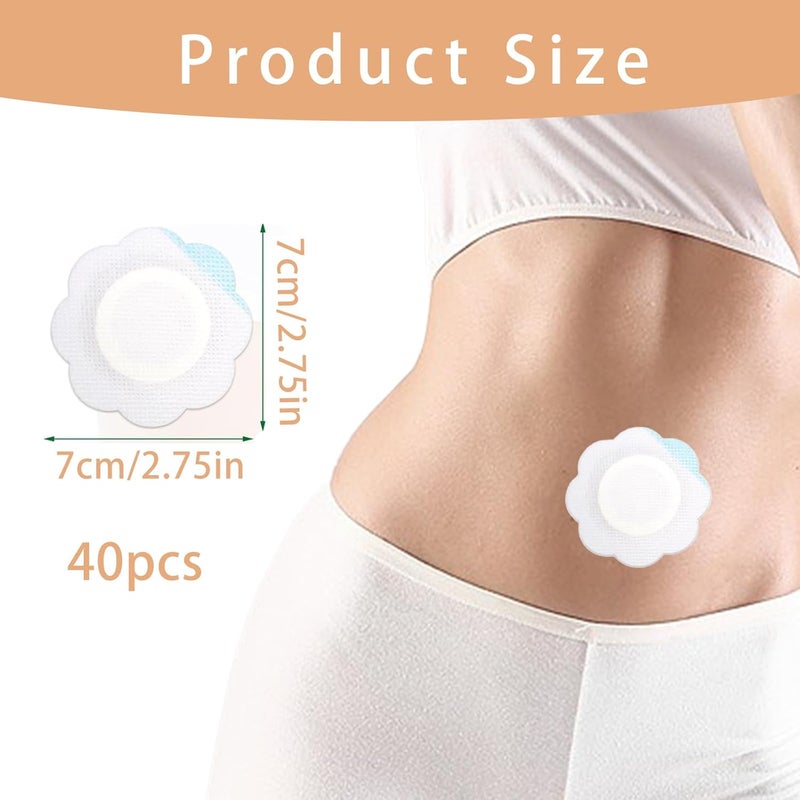 40 castor oil umbilical stickers, disposable castor oil patches, high absorption organic cover stickers, self-adhesive non-woven stickers - Image 3