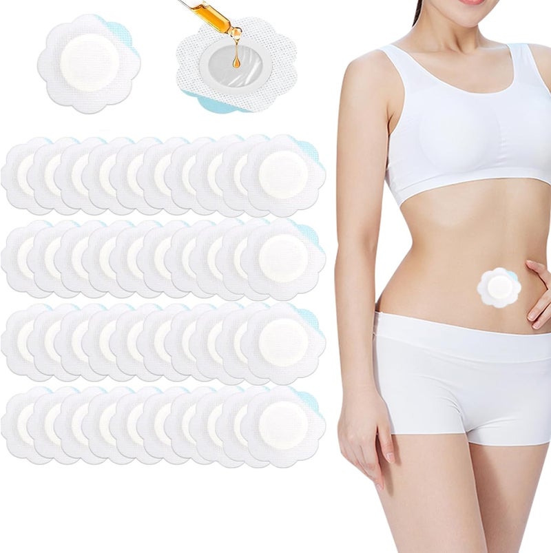 40 castor oil umbilical stickers, disposable castor oil patches, high absorption organic cover stickers, self-adhesive non-woven stickers - Image 2