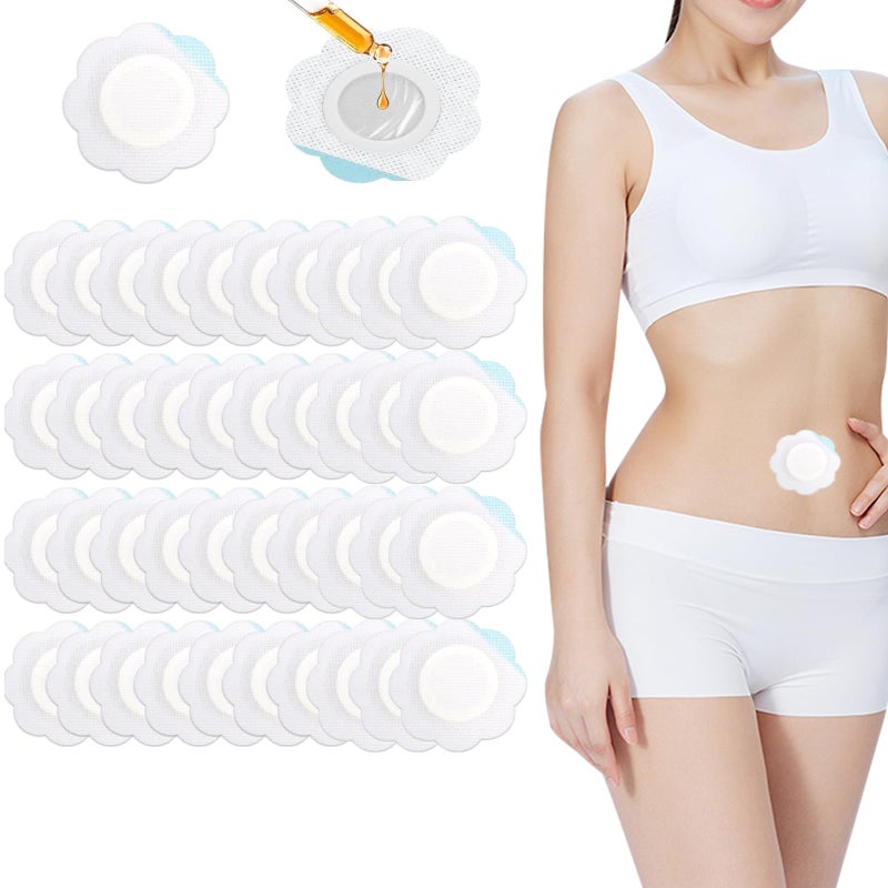 40 castor oil umbilical stickers, disposable castor oil patches, high absorption organic cover stickers, self-adhesive non-woven stickers - Image 1