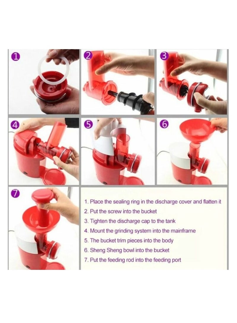 Swirlio Swirlio Big Boss Frozen Dessert Maker | Enjoy 100% Healthy Fruit Ice Cream with Topping Dispenser - Red/Purple - Image 5