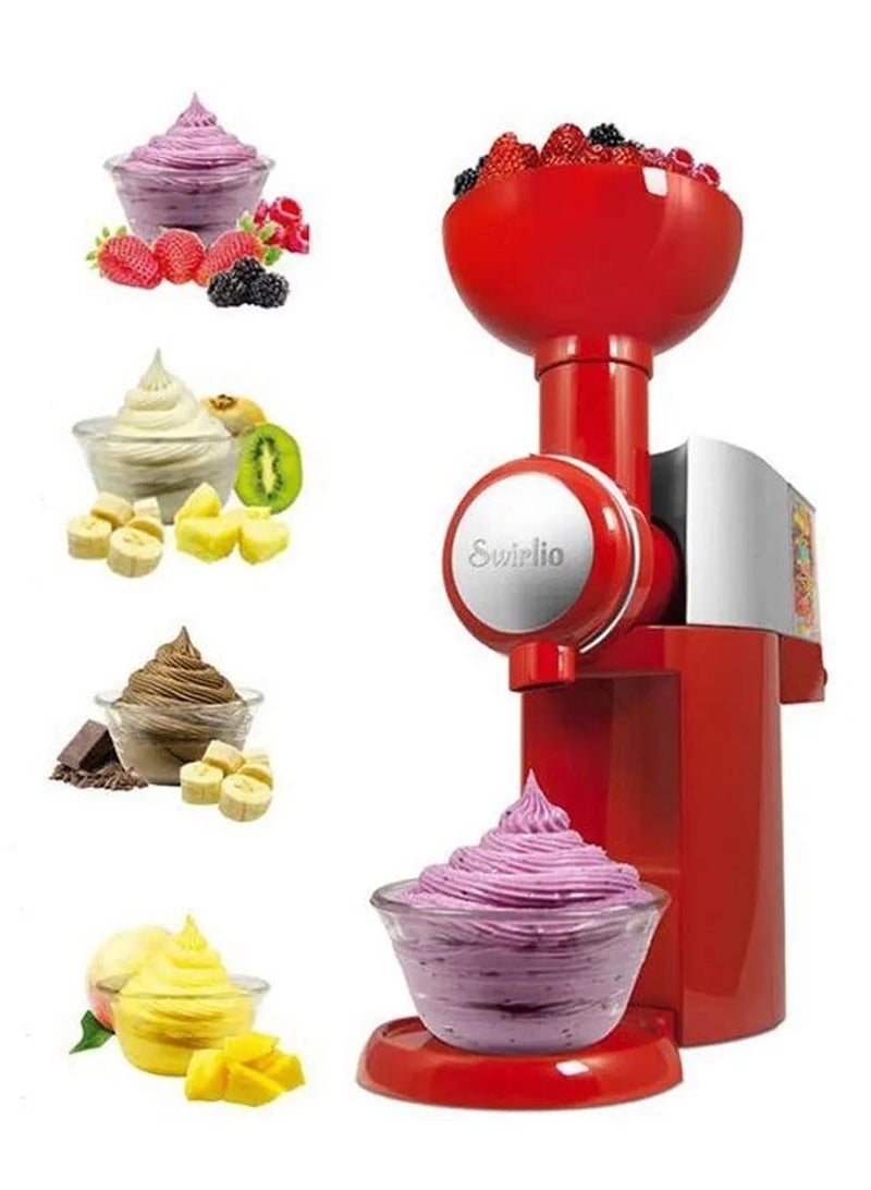 Swirlio Swirlio Big Boss Frozen Dessert Maker | Enjoy 100% Healthy Fruit Ice Cream with Topping Dispenser - Red/Purple - Image 3
