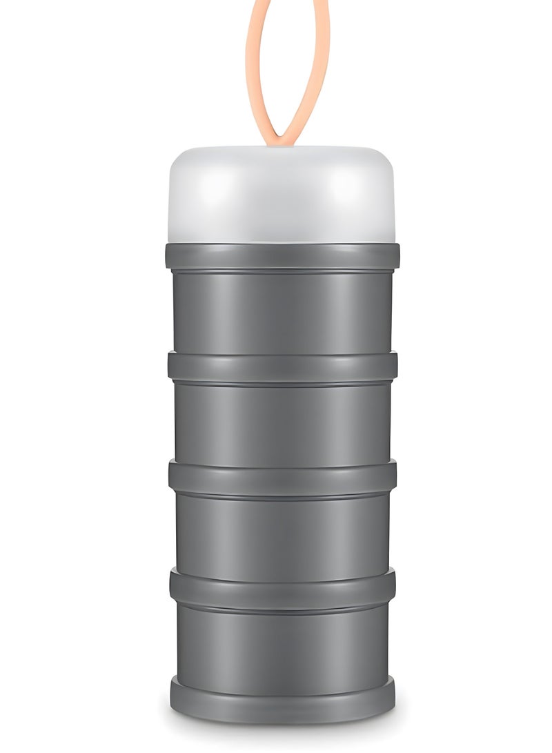 BIG MAX Protein Powder Container with Funnels Stand, 4 Stackable Leakproof Protein Powder Dispenser, Portable Keychain Container for Milk Powder, Protein Powder and Pills - Image 1