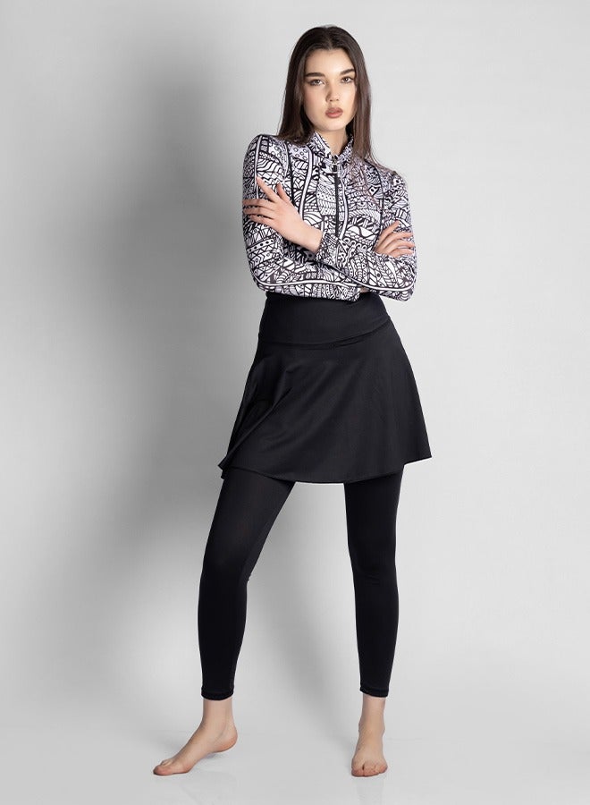 منيرفا سيكرت بوركيني بلاك نوبيان الفاخر الحصري - Image 3