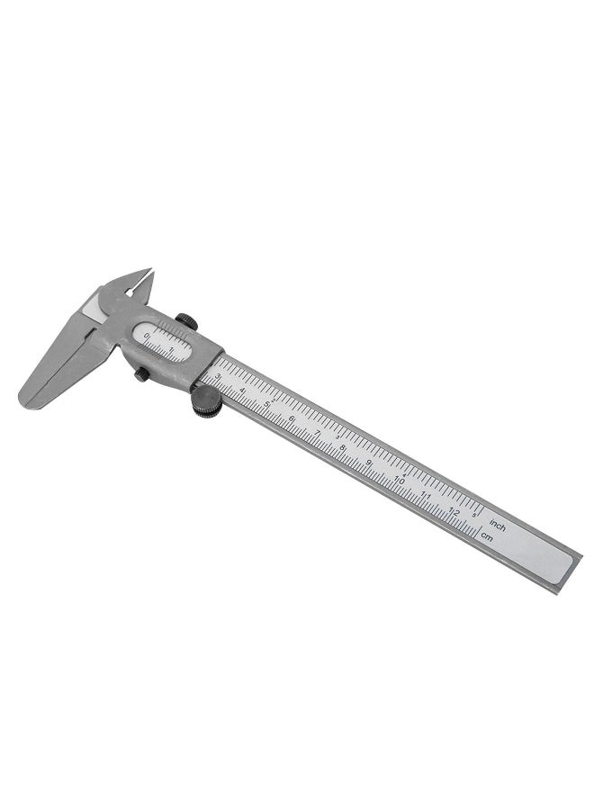High Precision Metal Vernier Caliper Manual Measuring Caliper Tools Micrometer Ruler (5in) - Image 2