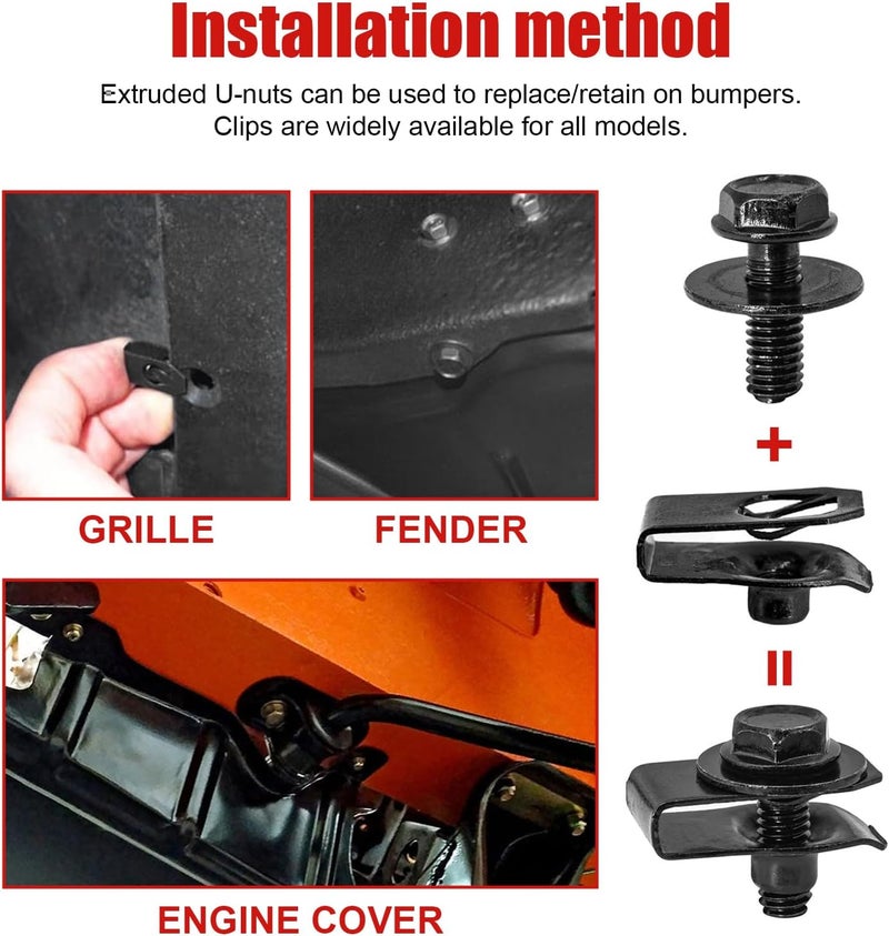Kewucn 70 PCS Engine Under Cover Splash Shield Kit - Image 3