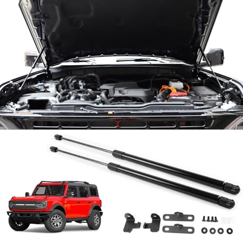 EVGoXMods Front Hood Lift Supports Gas Springs Shocks Struts Kit Compatible with Ford Bronco Accessories 2/4 Door 2025 2024 2023 2022 2021 - Image 1