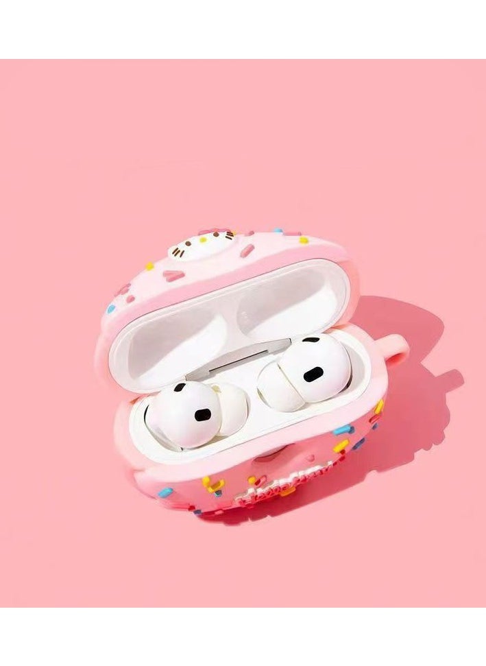 Generic - For Bluetooth Headset Air Pods Pro 2 Generation Protective Case - Hello Kitty Protective Case - Silicone Drop Resistant Waterproof Case - Image 1