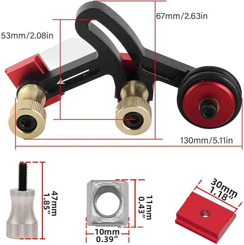 عجلة توجيه من سبائك الألومنيوم، بكرة تحمل يسرى ويمنى، مكبس لطاولة منشار الخشب وجهاز التوجيه بالتحكم الرقمي - Image 4