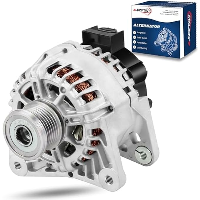 A-NAFTULY Alternator Fits for Nissan Sentra L4 1.8L 2013 2014 2015 2016 2017 2018 2019, High Output Alternator Replacement 231003SH2B, 2611855B, FG12T039, 231003SH2B, AVA0169, 40040136, 23100-3SH2B - Image 1