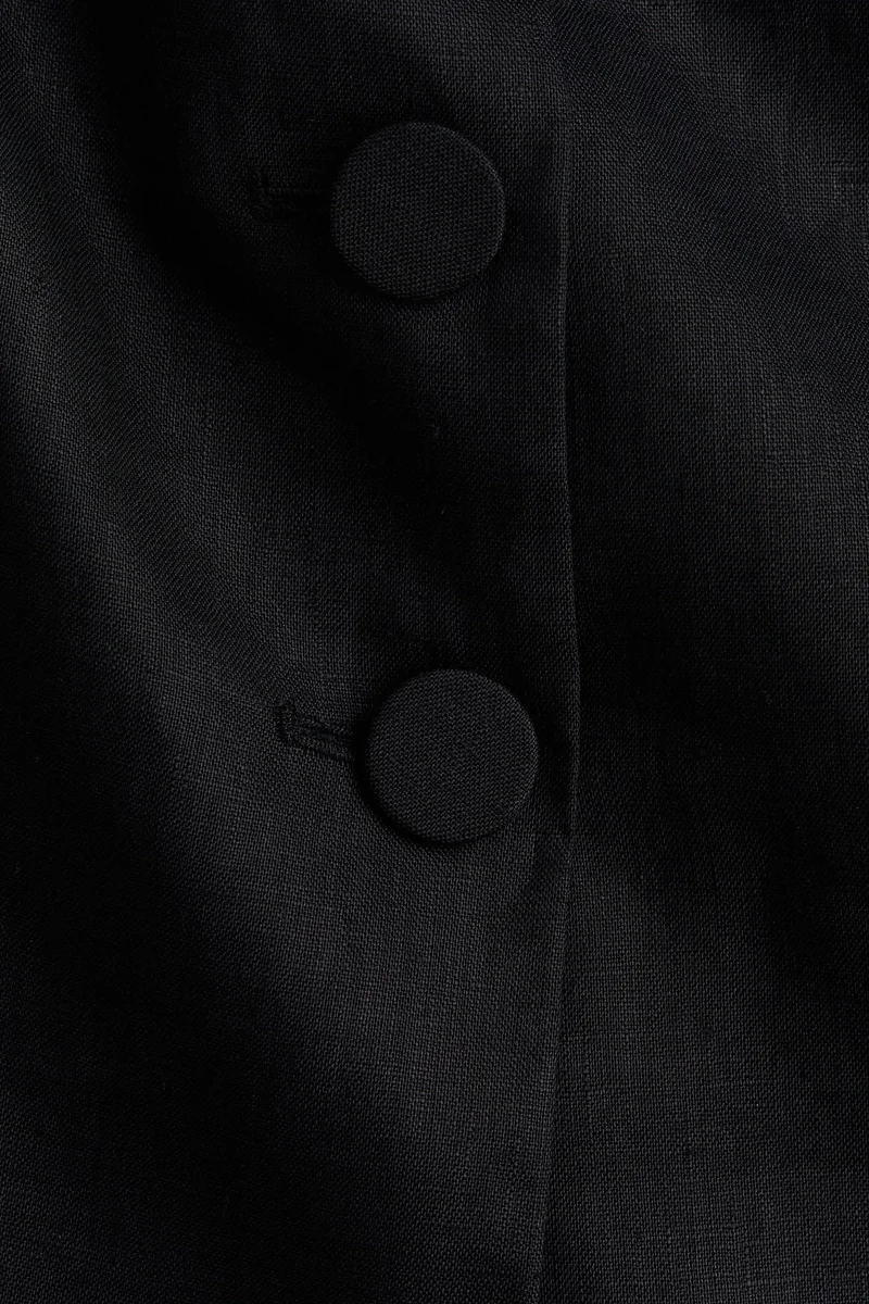 H&M Button-front linen skirt