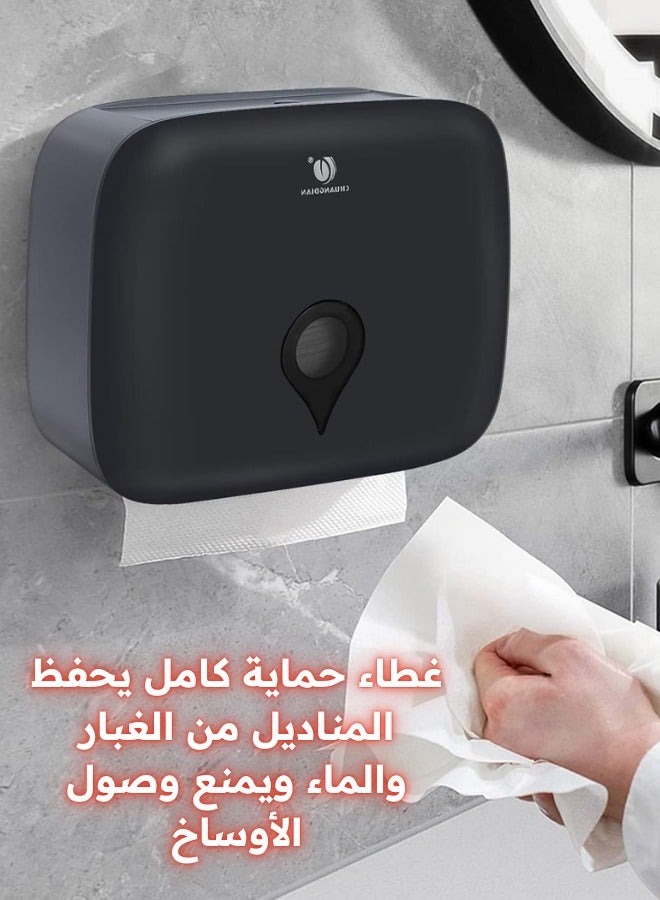 Acrylic Wall-Mounted Paper Towel Holder – Foldable Design for Bathroom, Toilet, and Kitchen - Image 4