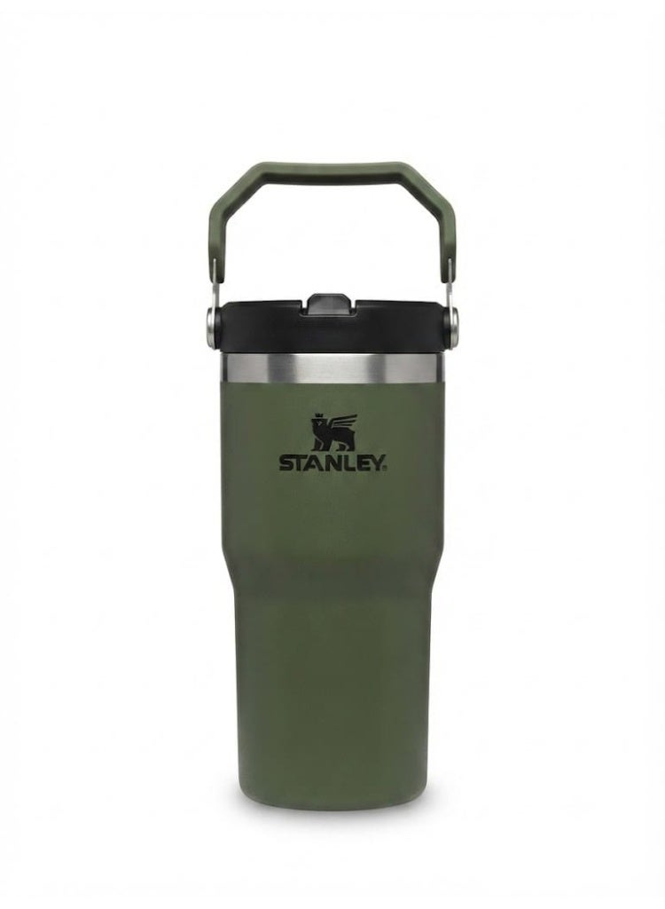 كوب Stanley Quencher H2.0 FlowState من الفولاذ المقاوم للصدأ، معزول حرارياً بتفريغ الهواء، مزود بغطاء وماصة؛ مناسب للماء والشاي المثلج أو القهوة ومشروبات السموذي وغيرها، لون أرجواني، سعة 20 أونصة. - Image 1