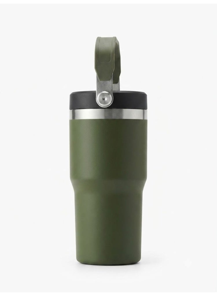 كوب Stanley Quencher H2.0 FlowState من الفولاذ المقاوم للصدأ، معزول حرارياً بتفريغ الهواء، مزود بغطاء وماصة؛ مناسب للماء والشاي المثلج أو القهوة ومشروبات السموذي وغيرها، لون أرجواني، سعة 20 أونصة. - Image 3