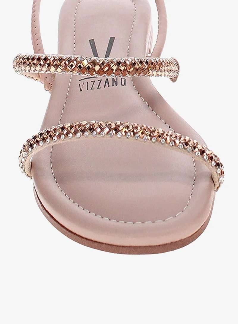 VIZZANO Beige Flat Sandals for Women – Stylish Ladies Flat Sandals & Comfortable Flat Slippers for Women | Best Price UAE