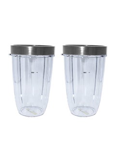 Y&D 2 Piece Tall Cup And Lip Ring For Nutribullet Clear/Grey  - Image 1