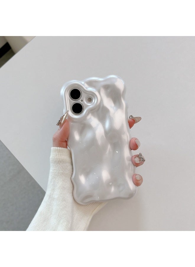 Generic - Niche High-grade Electroplated Shell For IPhone16pro Max Mobile Phone Shell Apple 15 14/13 Creative-Color:Qf Wave Bubble Cream White-Applicable Models:15pro Max (without Packaging) - Image 1