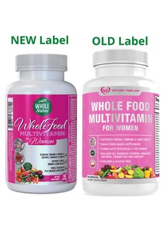 Whole Nature Whole Food Multivitamin For Women With B12 Methyl Folate Womens Multi Vitamin Minerals Probiotics And Omegas. Vegan Vitamins For Women. Non Gmo Daily Supplement Plus 90 Capsules  - Image 2
