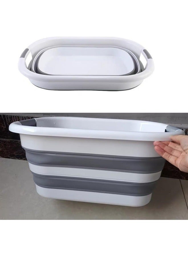 10.5 Gallon (40L) Collapsible Plastic Laundry Basket with Handle - Foldable Pop Up Storage Container/Organizer - Space Saving Portable Hamper for Sorting Clothes Hamper/Basket  - Image 1