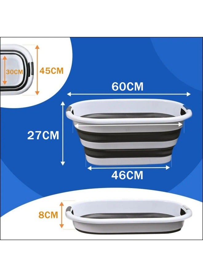 10.5 Gallon (40L) Collapsible Plastic Laundry Basket with Handle - Foldable Pop Up Storage Container/Organizer - Space Saving Portable Hamper for Sorting Clothes Hamper/Basket  - Image 4