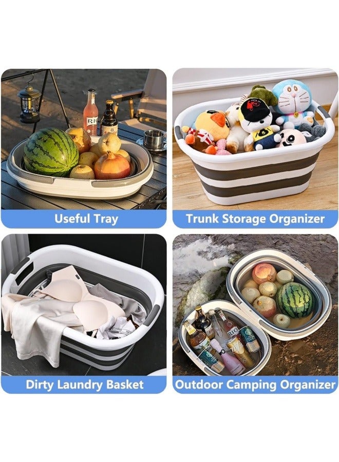 10.5 Gallon (40L) Collapsible Plastic Laundry Basket with Handle - Foldable Pop Up Storage Container/Organizer - Space Saving Portable Hamper for Sorting Clothes Hamper/Basket  - Image 3