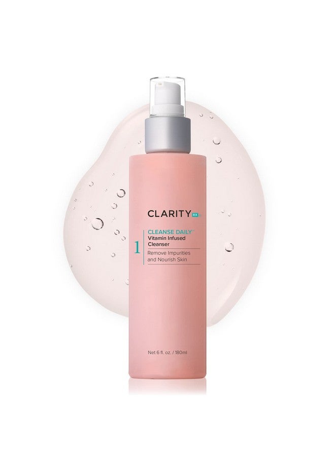 كلاريتي آر إكس غسول الوجه اليومي ClarityRx Cleanse الغني بالفيتامينات، منظف مرطب طبيعي للوجه من مستخلصات نباتية مع فيتامينات ومضادات أكسدة، تنظيف عميق، طبيعي، خالٍ من البارابين، مناسب لجميع أنواع البشرة (6 أونصة سائلة) - Image 1