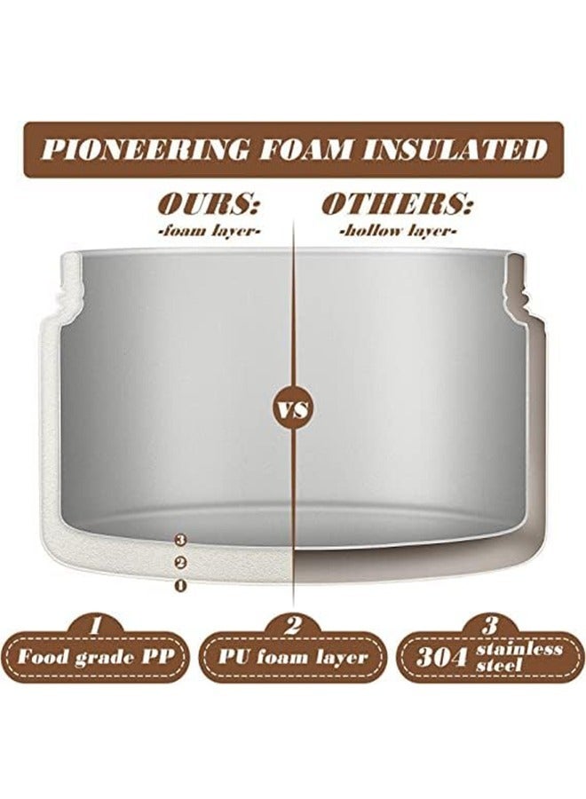 HOMESTAR Microwaveable Thermal Lunch Box, Portable Insulated Containers With Bag, Leakproof Stackable Stainless Steel Food Container For Adults, Kids, Set of 3 Tier Bento Boxes (Brown) - Image 4