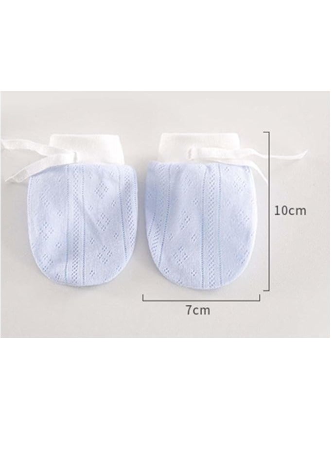 Pair of Multi-Colored Anti-Scratch Baby Gloves, Suitable for Newborns 0-12 Months - Image 3