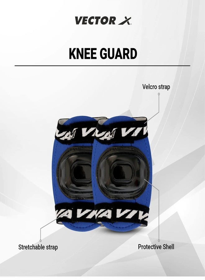 Viva Protective Set Protective Set (Knee/Elbow/Wrist Guard) Multi Purpose Safety Kit for Skateboarding, Roller Skating, Inline Skating, Cycling and Other Sports (Senior,Blue) - Image 2