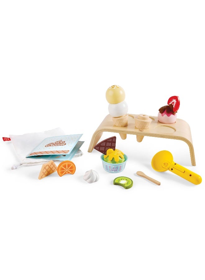 Hape مجموعة هابي كريمي دريمي لزاوية الآيس كريم للعب التخيلي - Image 1