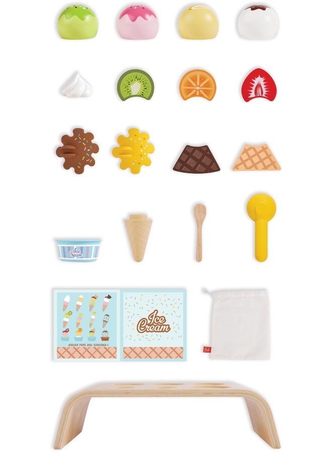Hape مجموعة هابي كريمي دريمي لزاوية الآيس كريم للعب التخيلي - Image 5