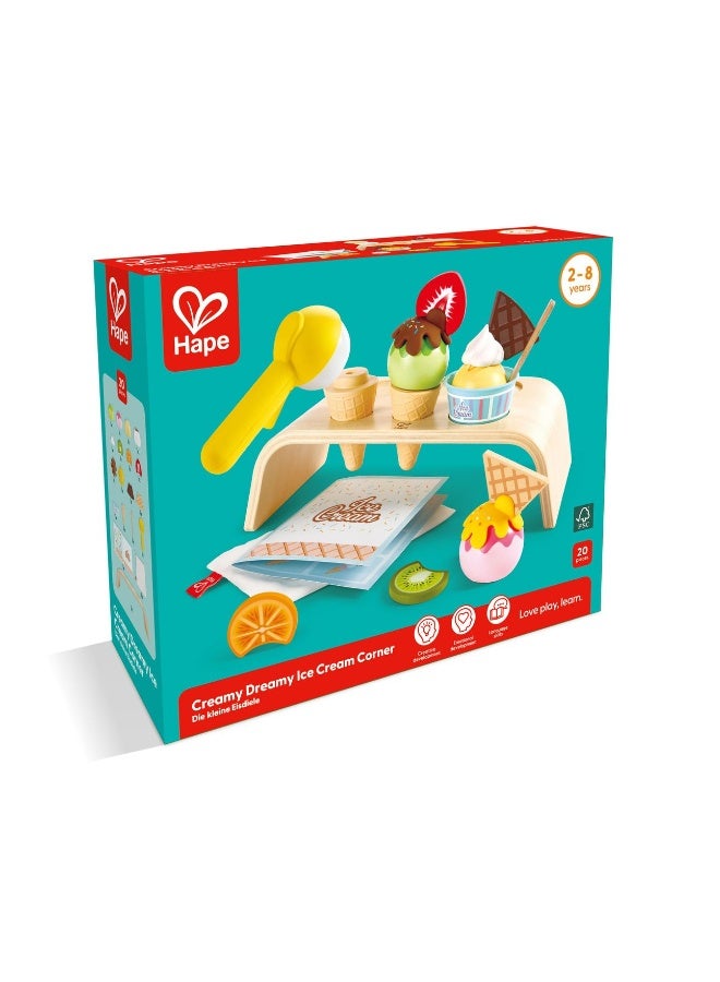 Hape مجموعة هابي كريمي دريمي لزاوية الآيس كريم للعب التخيلي - Image 2