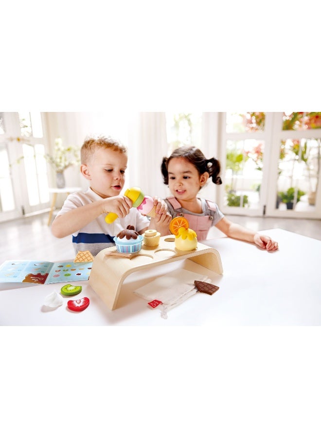 Hape مجموعة هابي كريمي دريمي لزاوية الآيس كريم للعب التخيلي - Image 4