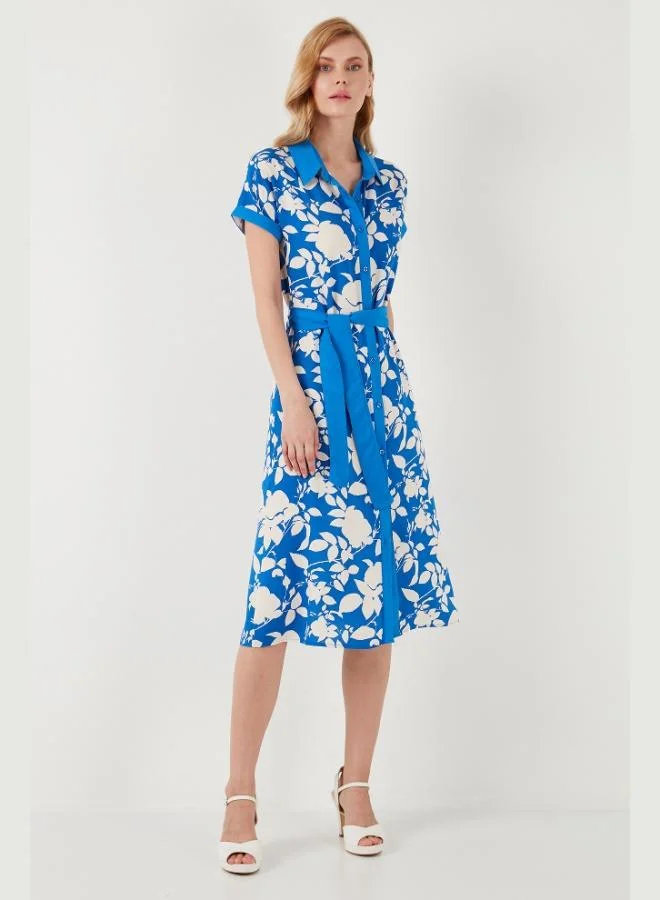 Lela Lela Belted Regular Fit Midi Shirt Dress Women's Dress 66924552S4