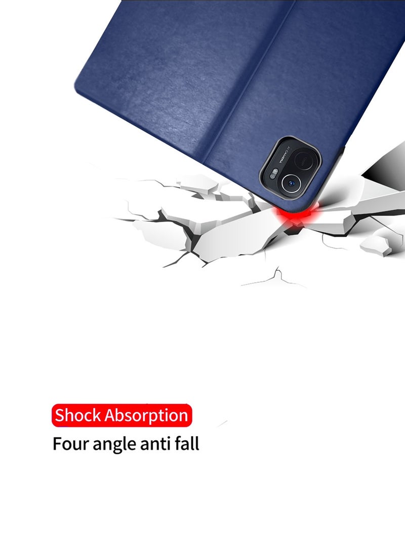 GMAX Premium PU Leather Smart Flip Case Cover Auto Sleep and Wake for Xiaomi Pad 5 / Xiaomi Pad 5 Pro 2021 11 Inch – Navy Blue - Image 5