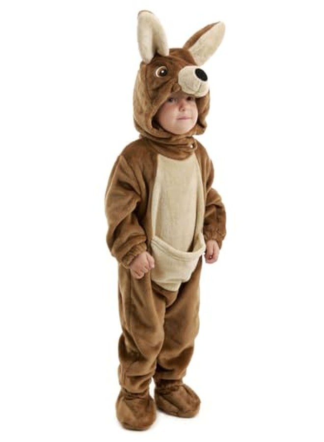 HSCTEK Baby Kangaroo Costume, Infant Animal Onesie Boys Girls, Babies Newborn Halloween Cosplay Romper Clothes Toddler 12-18 Months Brown - Image 3