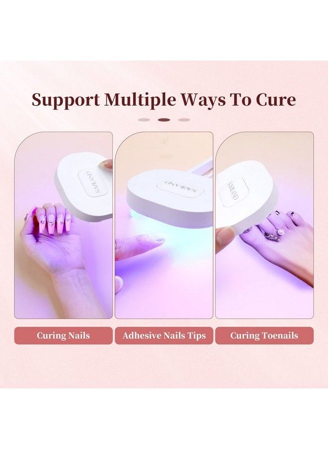 Saviland U V Light For Nails  36W Portable Handheld Mini U V Led Nail Lamp For Gel Nails Curing All Soakoff U V Folding Stand Nail Dryer Easy To Use For Nail Art Tool For Home Diy Salon  - Image 4