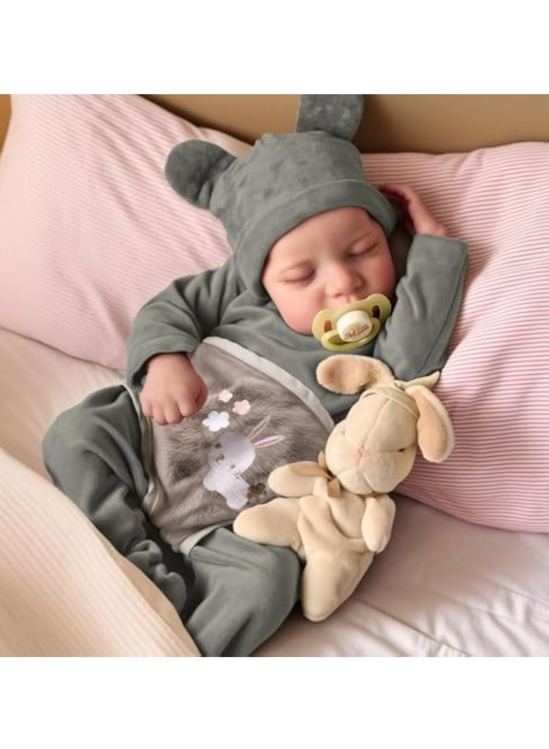 Arabest Lifelike Reborn Baby Dolls Boy - 17-Inch Baby Soft Body Realistic-Newborn Baby Dolls Full Body Vinyl Anatomically Correct Real Life Baby Dolls with Toy Accessories for Kids Age 3+ - Image 2