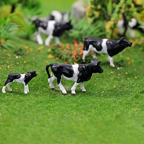 Evemodel Farm Animals Figure Set,AN8704 36PCS 1:87 Well Painted Model Cows and Figures for HO Scale Model Train Scenery Layout Miniature Landscape New - Image 5