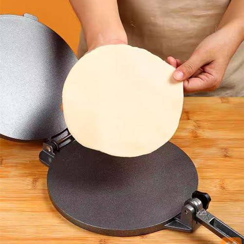RBRSLALA Tortilla Press Aluminum Alloy Tortilla Press Flapjack Machine Crepe Machine Pancake maker cast aluminum tortillas homemade pancakes (Sliver) - Image 2