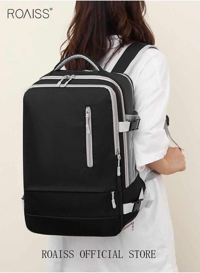 roaiss - Unisex Functional Backpack with Large Capacity Storage Scientific Storage Simple Style Short Distance Travel Bag Student Backpack Laptop Bag - Image 1