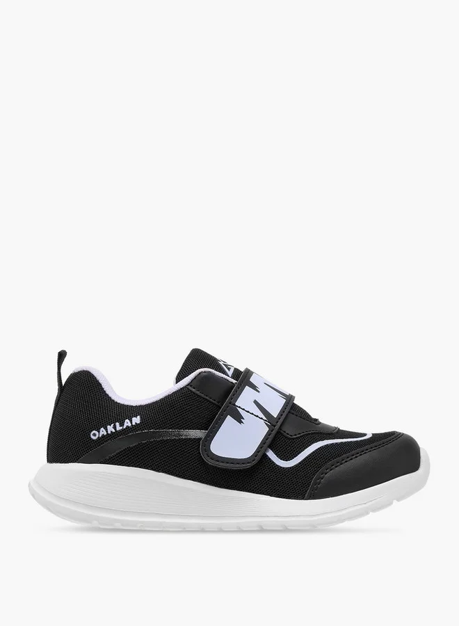 Oaklan by Shoexpress Girls Logo Detail Sports Shoes with Hook and Loop Closure