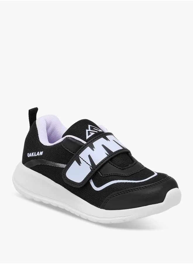 Oaklan by Shoexpress Girls Logo Detail Sports Shoes with Hook and Loop Closure