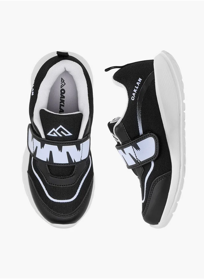 Oaklan by Shoexpress Girls Logo Detail Sports Shoes with Hook and Loop Closure