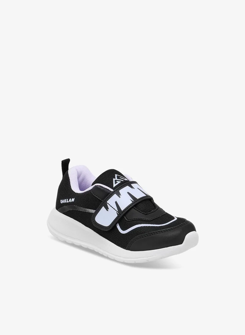 Oaklan by Shoexpress Girls Logo Detail Sports Shoes with Hook and Loop Closure