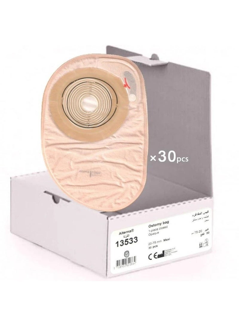 Coloplast Closed opaque coloplast anastomotic bags - 1 piece with flat base - 30 bags - Image 1
