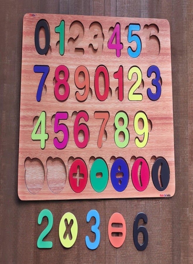 Fiddlys Wooden Educational Jigsaw Puzzles for Toddlers & Preschoolers, Double Layered Wooden Puzzles with Bright Front & Back Print Alphabet Shapes and Numbers Learning, Toy (Alphabet Number Shapes) - Image 5