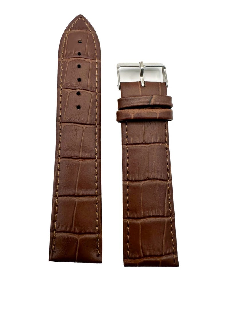 Regno Brown Leather Watch Strap - Image 1