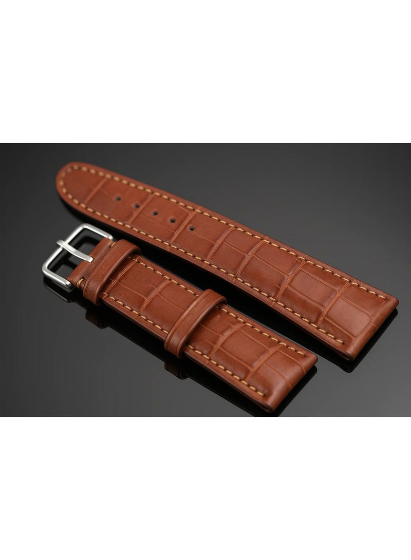 Regno Brown Leather Watch Strap - Image 2