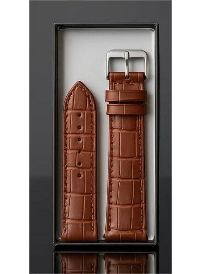 Regno Brown Leather Watch Strap - Image 3