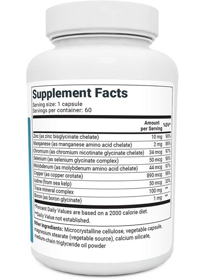 Dr. Berg Nutritionals Dr. Berg's Trace Minerals Enhanced Complex - Complete with 70+ Nutrient-Dense Health Mineral - 100% Natural Ingredients - Dietary Supplements - 60 Capsules - Image 2
